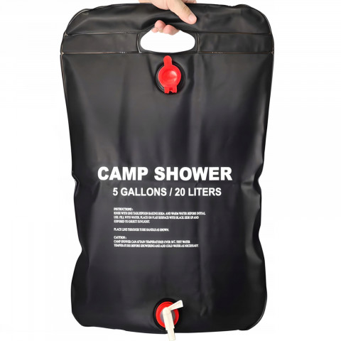 
Saulės energija varomas dušas stovyklavimui, stovyklavimui ar naudojimui lauke, 20 l
