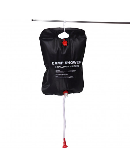 
Saulės energija varomas dušas stovyklavimui, stovyklavimui ar naudojimui lauke, 20 l
