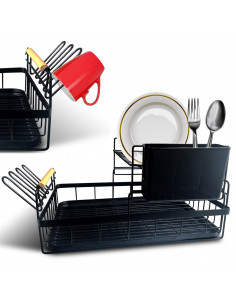 
Dviejų aukštų indų džiovyklė su padėklu 42 x 44 x 26,5 cm
