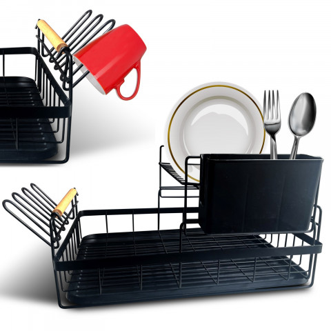 
Dviejų aukštų indų džiovyklė su padėklu 42 x 44 x 26,5 cm
