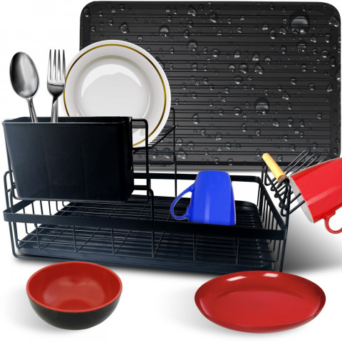 
Dviejų aukštų indų džiovyklė su padėklu 42 x 44 x 26,5 cm
