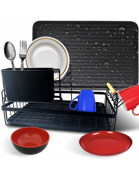 
Dviejų aukštų indų džiovyklė su padėklu 42 x 44 x 26,5 cm
