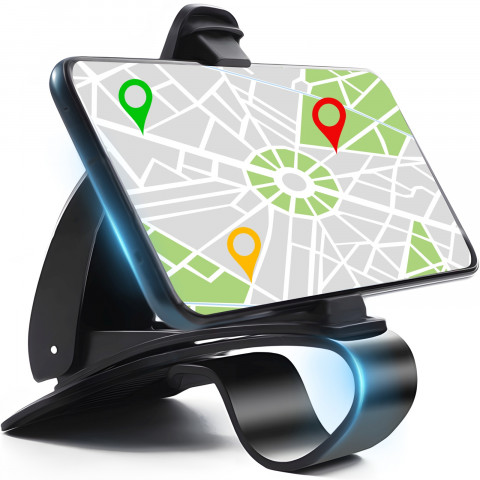 
Automobilinis telefono laikiklis su segtuku, skirtas prietaisų skydeliui (4-6,5 colių).
