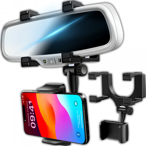 
Automobilinis telefono laikiklis galinio vaizdo veidrodėliui
