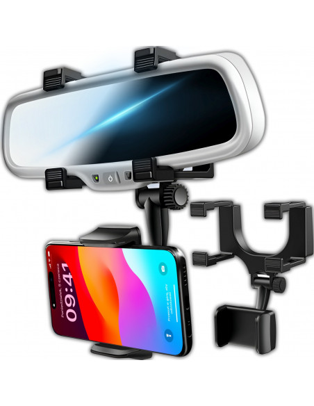 
Automobilinis telefono laikiklis galinio vaizdo veidrodėliui
