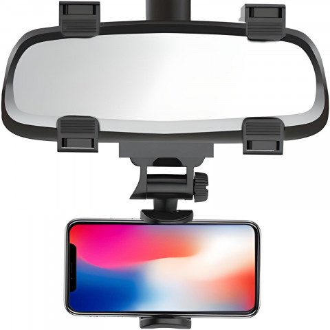 
Automobilinis telefono laikiklis galinio vaizdo veidrodėliui
