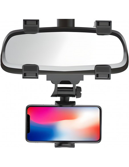 
Automobilinis telefono laikiklis galinio vaizdo veidrodėliui
