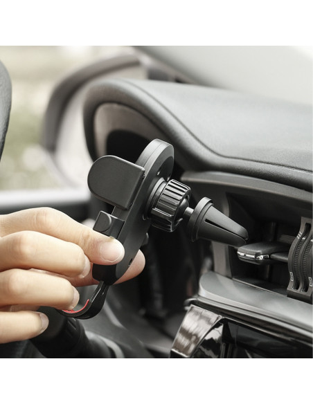 
Automobilinis telefono laikiklis, skirtas priekiniam stiklui, prietaisų skydeliui arba grotelėms
