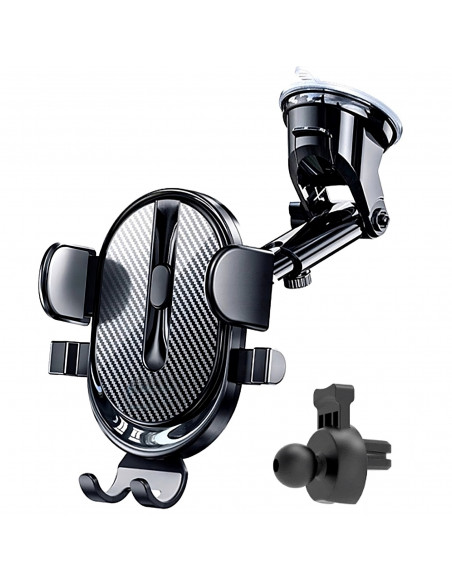 
Automobilinis telefono laikiklis prietaisų skydeliui, priekiniam stiklui, 4-8 colių
