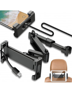 
Teleskopinis automobilio galvos atramos laikiklis telefonui ir planšetiniam kompiuteriui
