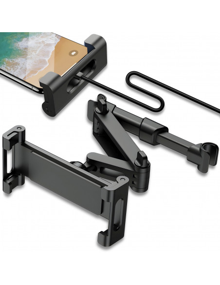 
Teleskopinis automobilio galvos atramos laikiklis telefonui ir planšetiniam kompiuteriui
