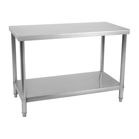 Virtuvinio stalo stalviršis nerūdijančio plieno apatinė lentyna 120x60cm Virtuvinio stalo stalviršis nerūdijančio plieno apatinė lentyna 120x60cm