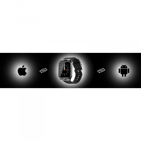 
Išmanusis laikrodis su SIM kortele, „Bluetooth“ ryšiu ir „microSD“ kamera
