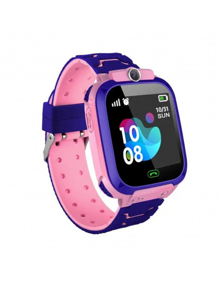 
Išmanusis laikrodis vaikams, kamera, žibintuvėlis, GPS, SOS, microSIM - rožinis
