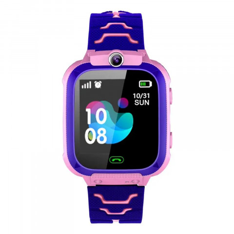 
Išmanusis laikrodis vaikams, kamera, žibintuvėlis, GPS, SOS, microSIM - rožinis
