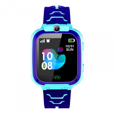 
Išmanusis laikrodis vaikams su SIM kortele, GPS vietos nustatymu, SOS kamera, žibintuvėliu – mėlynas
