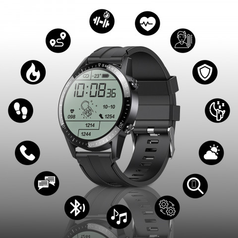 
Išmanusis vyriškas daugiafunkcis laikrodis SPORT HEALTH 46 mm
