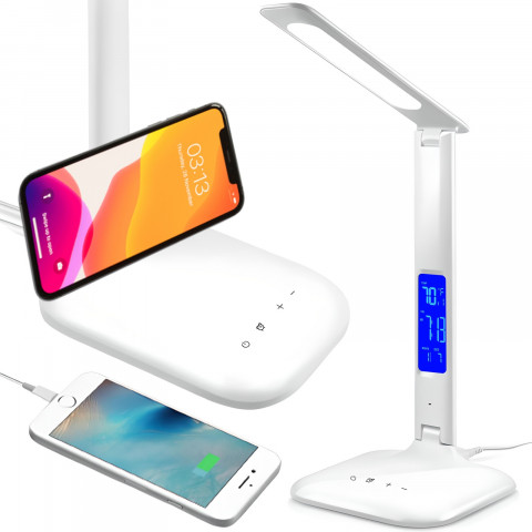 
LED stalinė lempa, 3 ryškumo lygiai, žadintuvas, kalendorius, laikrodis, termometras, 260 lm, 5 W
