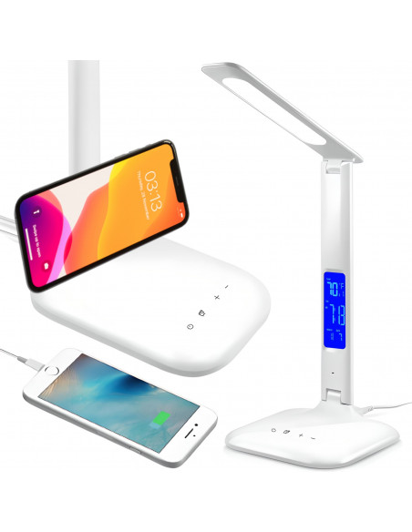 
LED stalinė lempa, 3 ryškumo lygiai, žadintuvas, kalendorius, laikrodis, termometras, 260 lm, 5 W
