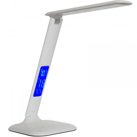 
LED stalinė lempa, 3 ryškumo lygiai, žadintuvas, kalendorius, laikrodis, termometras, 260 lm, 5 W
