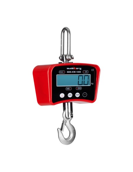 Pakabinamos kabliuko svarstyklės su nuotolinio valdymo pultu iki 1 tonos 1T LCD raudonas Pakabinamos kabliuko svarstyklės su nuotolinio valdymo pultu iki 1 tonos 1T LCD raudonas