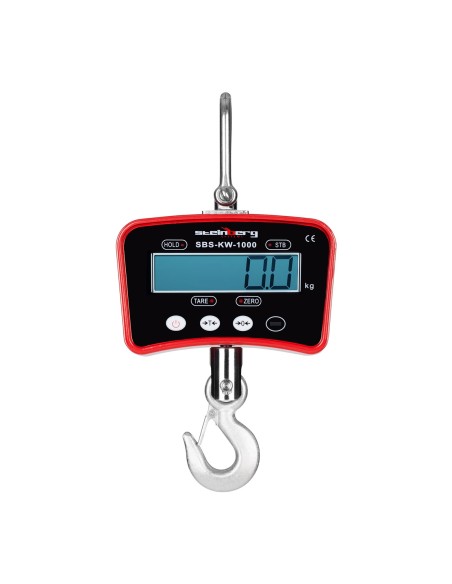 Pakabinamos kabliuko svarstyklės su nuotolinio valdymo pultu iki 1 tonos 1T LCD raudonas Pakabinamos kabliuko svarstyklės su nuotolinio valdymo pultu iki 1 tonos 1T LCD raudonas