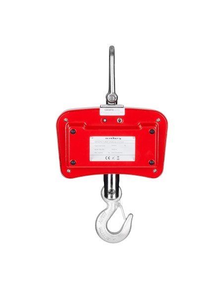 Pakabinamos kabliuko svarstyklės su nuotolinio valdymo pultu iki 1 tonos 1T LCD raudonas Pakabinamos kabliuko svarstyklės su nuotolinio valdymo pultu iki 1 tonos 1T LCD raudonas