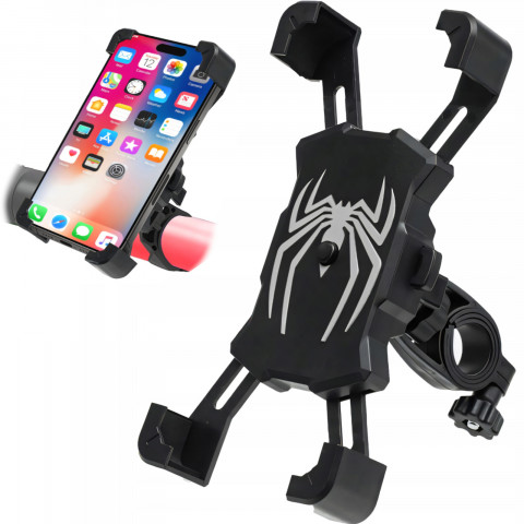 
360 laipsnių motociklo telefono laikiklis, skirtas 3,5–7 colių vairui
