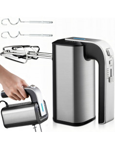 
Rankinis virtuvės robotas maišytuvas 5 greičiai TURBO 300 W - sidabrinis
