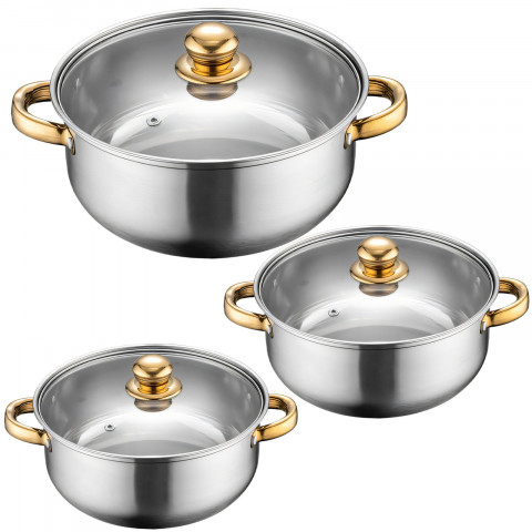 
Virtuvinių puodų su dangčiais, virduliu ir keptuve rinkinys - 11 vnt.
