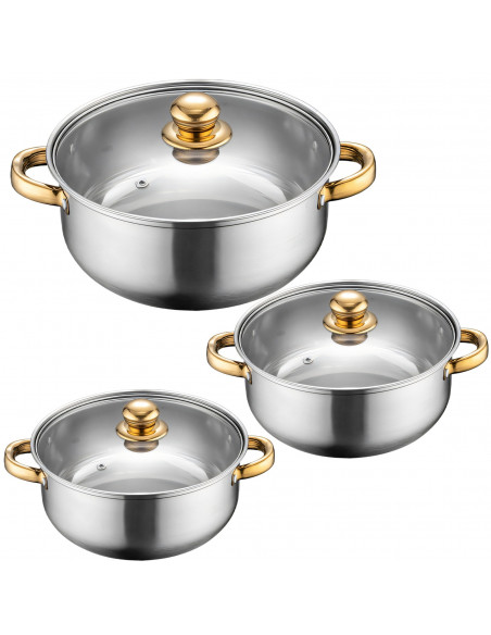 
Virtuvinių puodų su dangčiais, virduliu ir keptuve rinkinys - 11 vnt.
