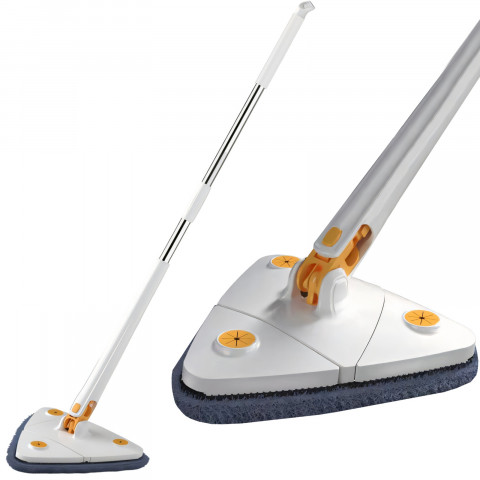 
360° besisukanti trikampė šluostė su automatiniu gręžimu ir teleskopine sistema
