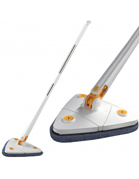 
360° besisukanti trikampė šluostė su automatiniu gręžimu ir teleskopine sistema
