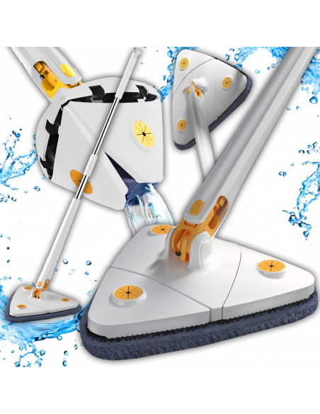 
360° besisukanti trikampė šluostė su automatiniu gręžimu ir teleskopine sistema
