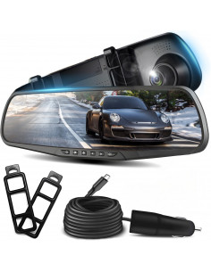 
Automobilinis vaizdo įrašymo įrenginys su judesio aptikimu „MIRROR Full HD TF 12 V“
