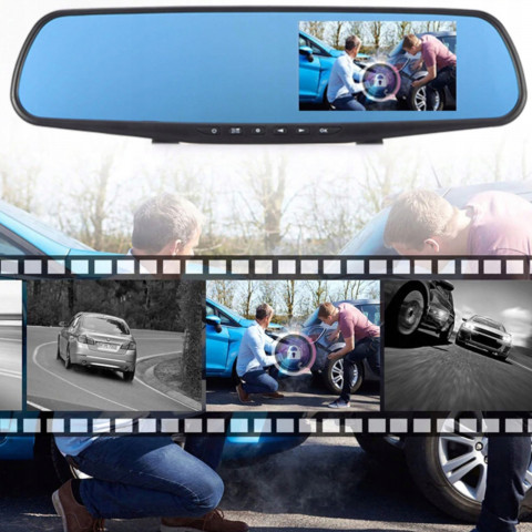 
Automobilinis vaizdo įrašymo įrenginys su judesio aptikimu „MIRROR Full HD TF 12 V“
