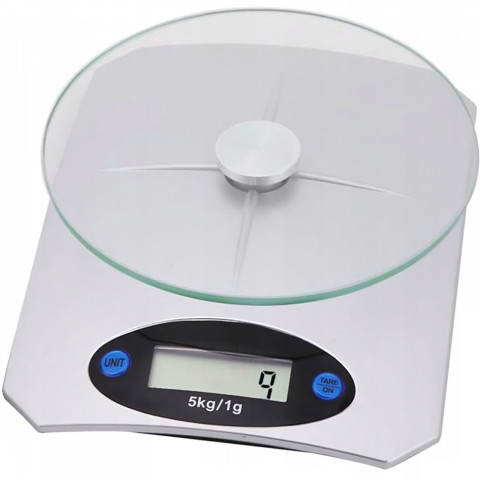 
LCD elektroninės virtuvės svarstyklės 1-5000 g / 1 g
