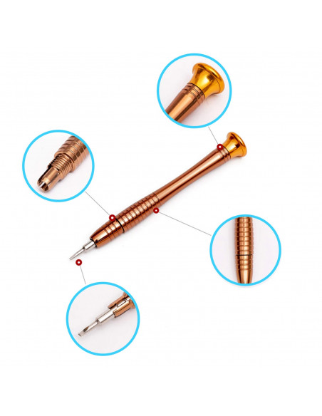 
Tikslių atsuktuvų rinkinys, rankena, 24 antgaliai
