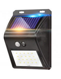 
Saulės energija varomas lauko sodo šviestuvas su prieblandos judesio jutikliais, 20 LED
