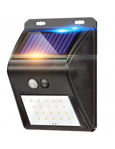 
Saulės energija varomas lauko sodo šviestuvas su prieblandos judesio jutikliais, 20 LED
