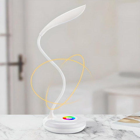 
Lietimui jautrus mokyklinis stalo šviestuvas, 3 ryškumo lygiai, 256 spalvos, 16 LED lempučių
