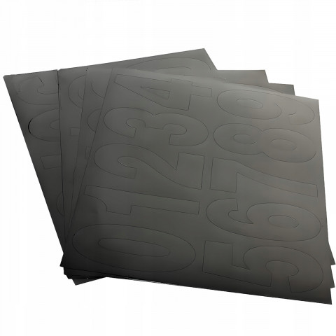 
Saulės šviesomis apšviestas namo numeris su prieblandos jutikliu, metalinis
