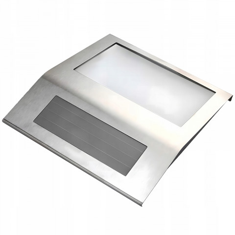 
Saulės šviesomis apšviestas namo numeris su prieblandos jutikliu, metalinis
