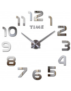 
Modernus, tylus, veidrodinis sieninis laikrodis, 60 cm skersmens
