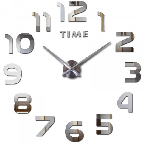 
Modernus, tylus, veidrodinis sieninis laikrodis, 60 cm skersmens
