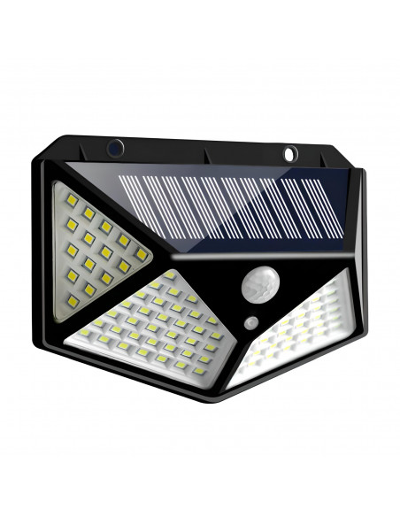 
Saulės energija varomas lauko sodo šviestuvas su prieblandos judesio jutikliais, 100 LED
