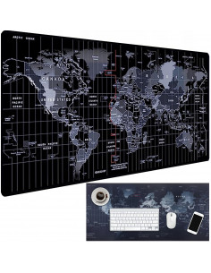 
Žaidimų stalo pelės kilimėlis XXL 80 x 30 cm - pasaulio žemėlapis
