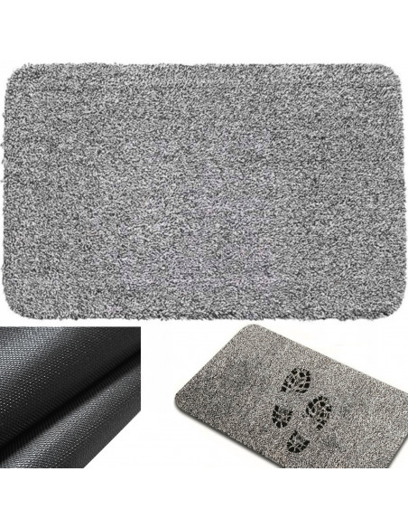 
Neslystantis durų kilimėlis 70 x 46 cm – pilkas
