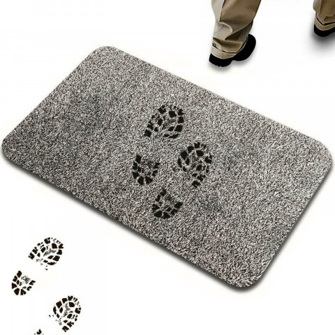 
Neslystantis durų kilimėlis 70 x 46 cm – pilkas
