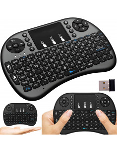 
Mini belaidė klaviatūra su jutikliniu skydeliu, apšvietimu, skirta „Smart TV BT“
